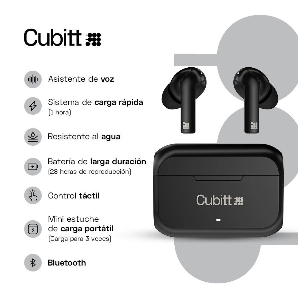 AUDIFONOS CUBITT - Wireless Earbuds Gen2 - Cubitt Colombia
