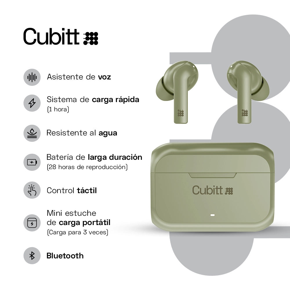 AUDIFONOS CUBITT - Wireless Earbuds Gen2 - Cubitt Colombia