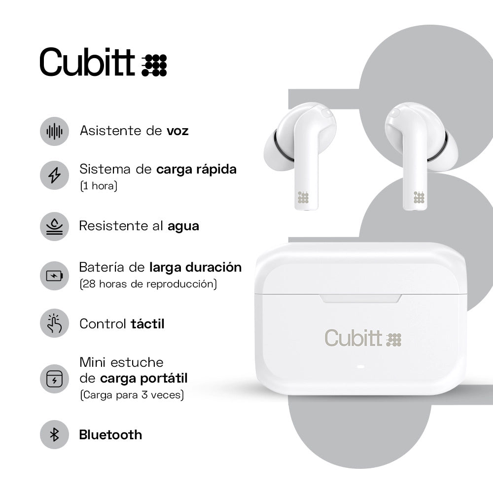 AUDIFONOS CUBITT - Wireless Earbuds Gen2 - Cubitt Colombia